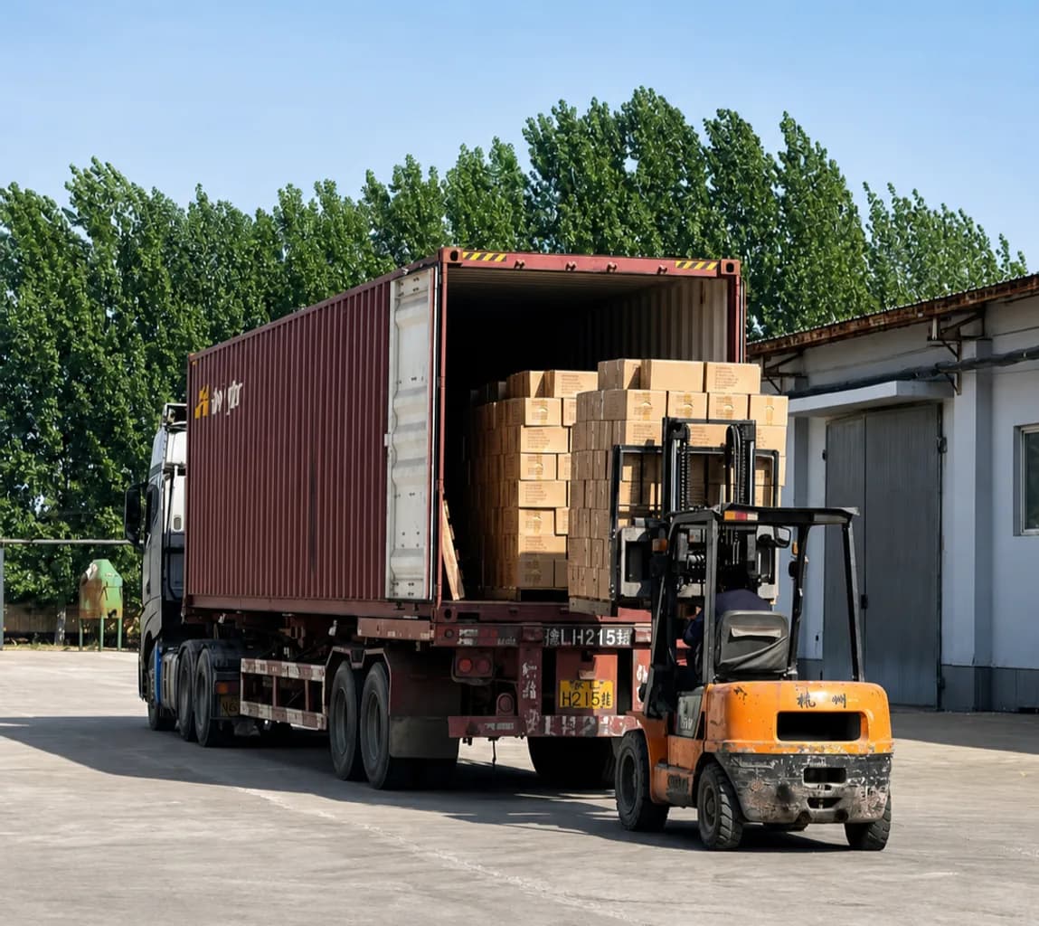 Export loading and shipment preparation at Shanxi Waldesun