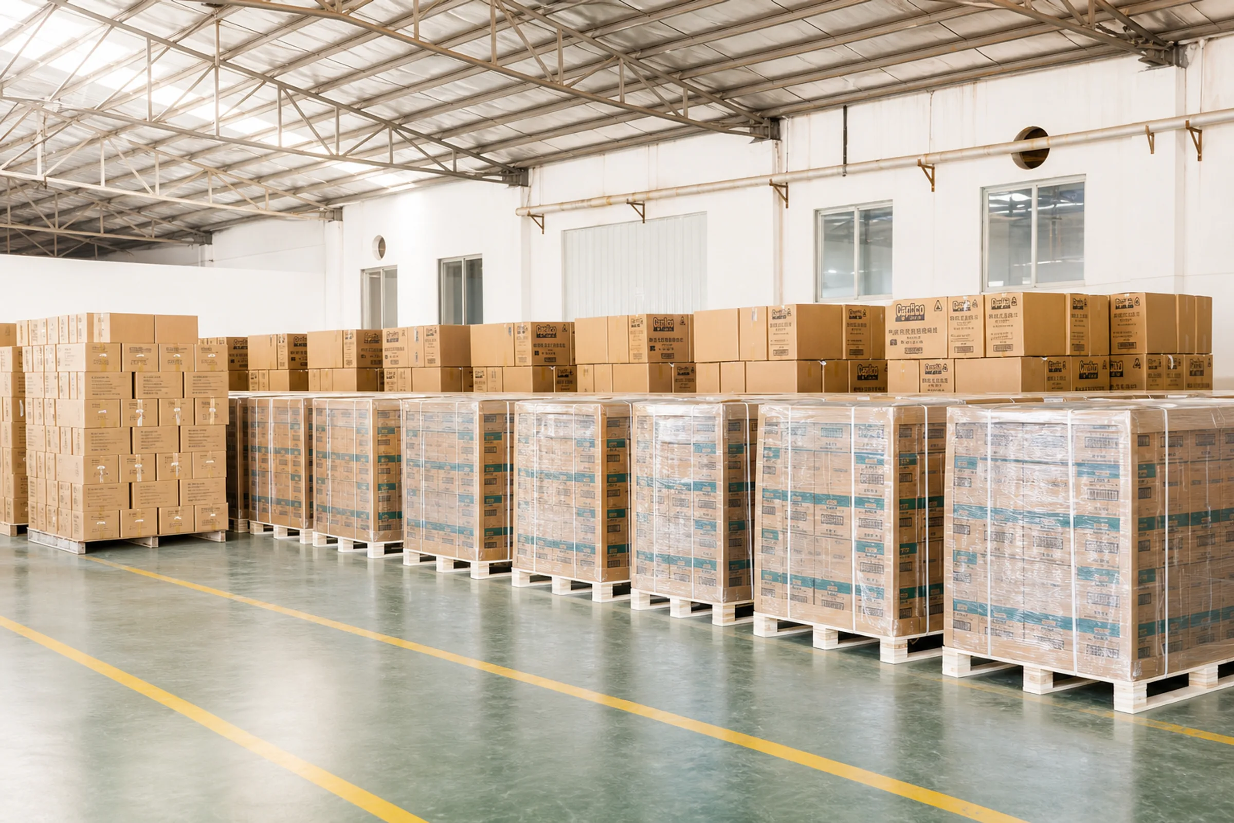 Finished-goods warehouse at Shanxi Waldesun